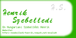 henrik szebelledi business card