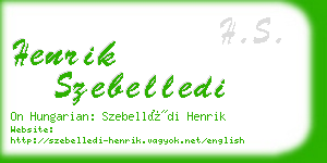 henrik szebelledi business card